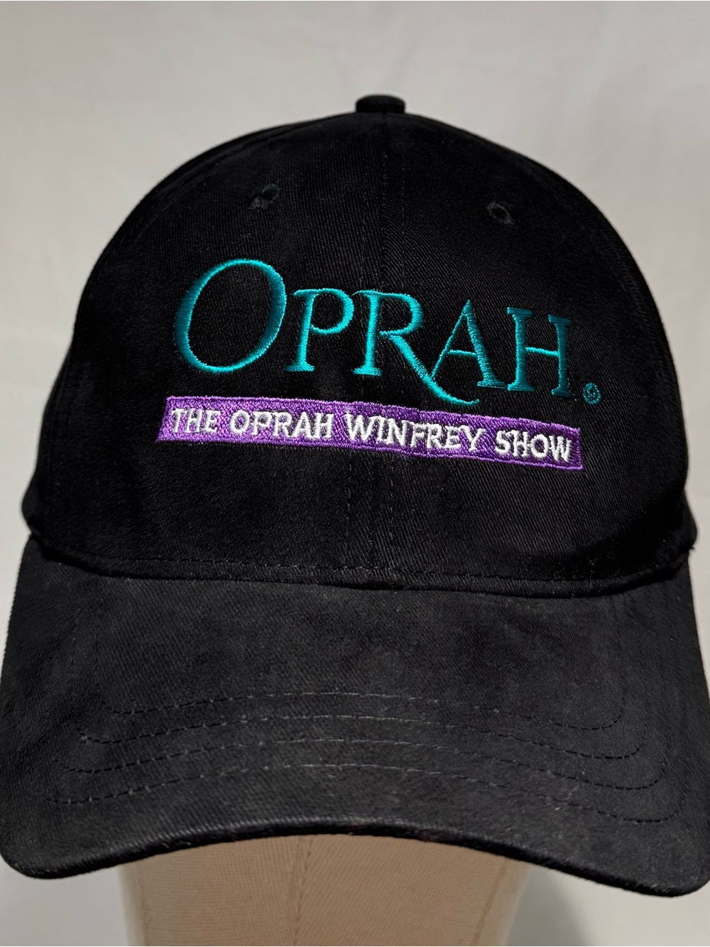 Vintage “The Oprah Winfrey Show” Adjustable StrapBack Black Hat Cap Velvet Feel